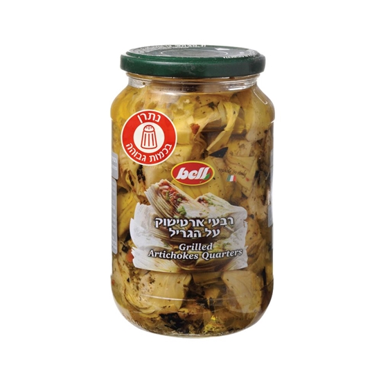 תמונה של רבעי ארטישוק על הגריל בשמן חמניות