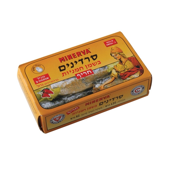 תמונה של סרדין מינרווה בשמן חמניות חריף